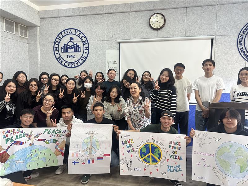 Celebrating the International Day of Peace:  Insights from Nick Millward and Oyunsuren Damdinsuren